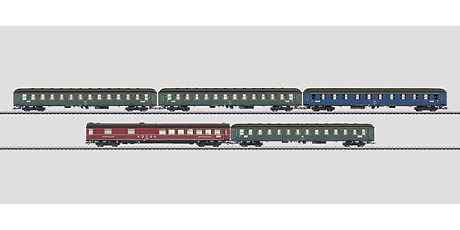 43915 Express Train Passenger Car Set., HO